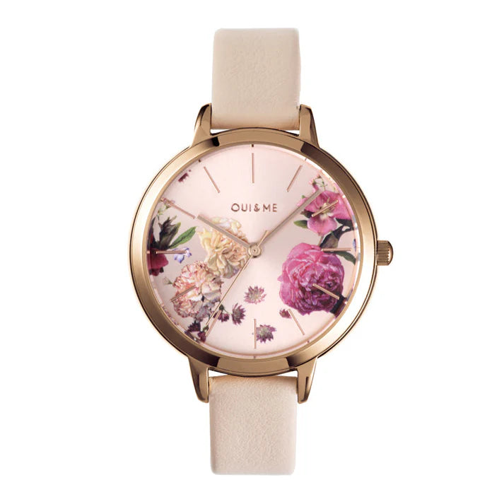 MONTRE OUI&ME Femme FLEURETTE CUIR ROSE ME010359