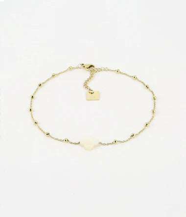 CHAINE DE CHEVILLE acier doré VELASQUEZ ZAG SAS6080-01WHT