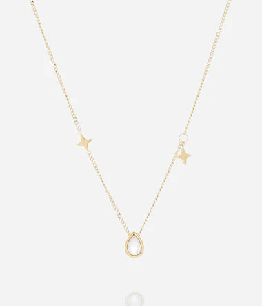 Collier Liorine Femme ACIER DORE NACRE BLANCHE ZAG SNS26495-01
