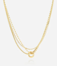 Charger l&#39;image dans la galerie, COLLIER Dame acier doré multi-rangs ZAG SNX22922-01UNI
