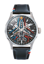 Charger l&#39;image dans la galerie, MONTRE AUTOMATIQUE CUIR Homme PATROUILLE DE FRANCE SERIE LIMITEE 668907
