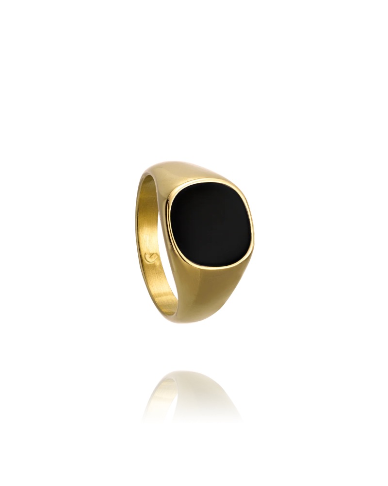 BAGUE Homme CHEVALIERE ACIER DORE VELIGENDA CHARLES JOURDAN