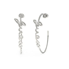 Charger l&#39;image dans la galerie, BOUCLES D&#39;OREILLES Dame demi créole  SAY MY NAME acier GUESS JUBE03312JW
