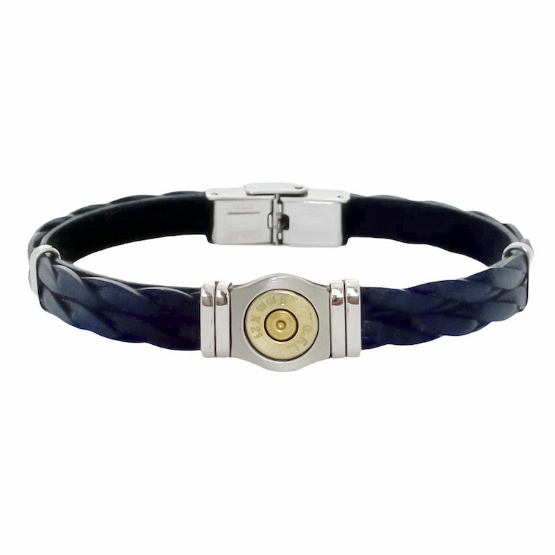 BRACELET Homme acier et cuir torsade Bang Bang N.25 ELDEN SB025-BM-20