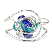 Charger l&#39;image dans la galerie, BRACELET Jonc Dame Flower  violet et bleu MARAZZINI RHMFF17BR1
