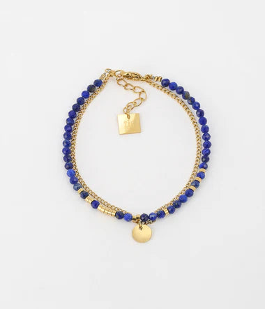 BRACELET Dame APACHE  acier doré double rang ZAG SBS8439-01D