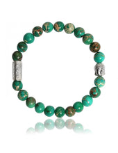 Charger l&#39;image dans la galerie, BRACELET Unisexe Jaspe de mer vert LAUREN STEVEN LSB08/059
