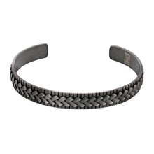 Charger l&#39;image dans la galerie, BRACELET Homme ACIER PATINE RELIEF TRESSE
