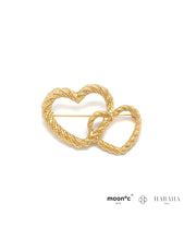 Charger l&#39;image dans la galerie, BROCHE Femme DOUBLE COEUR
