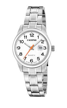 MONTRE Dame/Junior CALYPSO ACIER BLANC K5873/1