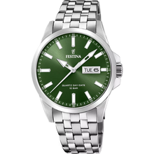 Charger l&#39;image dans la galerie, MONTRE Homme FESTINA ACIER FOND VERT F20357/5

