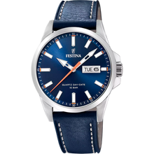 Charger l&#39;image dans la galerie, MONTRE Homme FESTINA CUIR BLEU F20358/3
