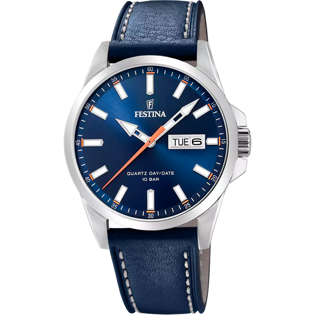 MONTRE Homme FESTINA CUIR BLEU F20358/3
