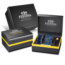 Charger l&#39;image dans la galerie, MONTRE Homme Chrono Bike édition spéciale bleue F20729/1
