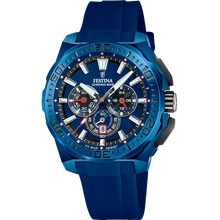 Charger l&#39;image dans la galerie, MONTRE Homme Chrono Bike édition spéciale bleue F20729/1
