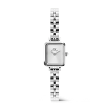 Charger l&#39;image dans la galerie, MONTRE Dame Quadro Mini Arch 3-link White Sunray Silver DANIEL WELLINGTON DW00100844
