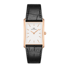 Charger l&#39;image dans la galerie, MONTRE Dame Bound Black Crocodile Rose Gold DANIEL WELLINGTON DW00100698
