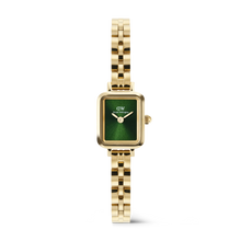Charger l&#39;image dans la galerie, MONTRE Dame Quadro Mini Arch 3-link Emerald Sunray Gold  DANIEL WELLINGTON DW00100852
