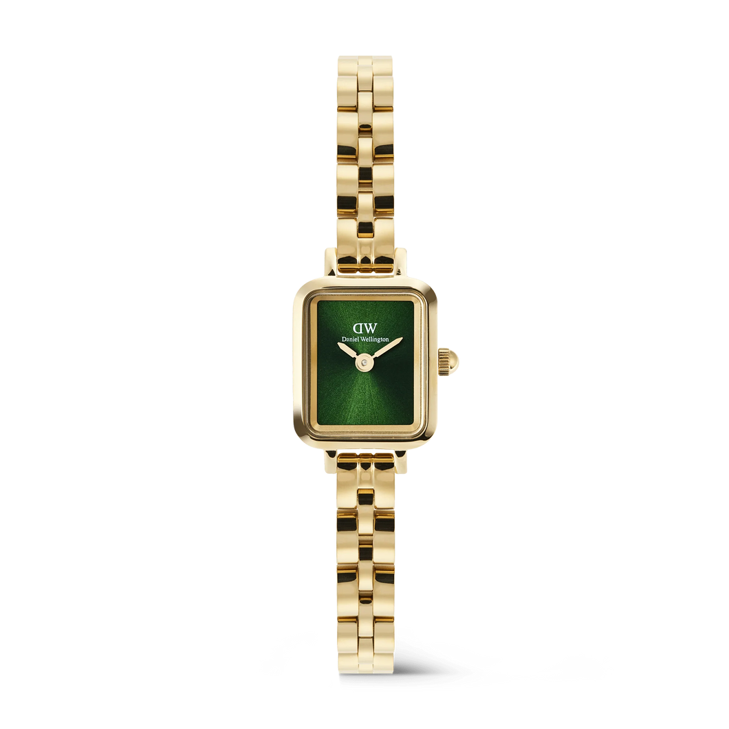 MONTRE Dame Quadro Mini Arch 3-link Emerald Sunray Gold  DANIEL WELLINGTON DW00100852