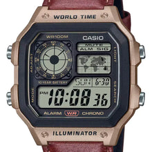 Charger l&#39;image dans la galerie, MONTRE Homme CASIO Timeless DIGITAL CUIR MARRON AE-1200WHL-5AVEF
