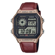 Charger l&#39;image dans la galerie, MONTRE Homme CASIO Timeless DIGITAL CUIR MARRON AE-1200WHL-5AVEF
