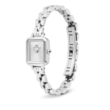 Charger l&#39;image dans la galerie, MONTRE Dame Quadro Mini Arch 3-link White Sunray Silver DANIEL WELLINGTON DW00100844
