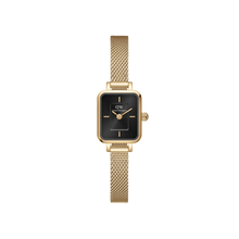 Charger l&#39;image dans la galerie, MONTRE Dame Quadro Mini Evergold Onyx DANIEL WELLINGTON DW00100652
