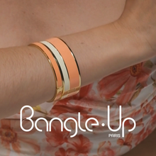 Charger l&#39;image dans la galerie, BRACELET Dame &quot;VAPORETTO&quot; - Orange Corail / Blanc Sable BANGLE-UP UP21-VAP-BFA12
