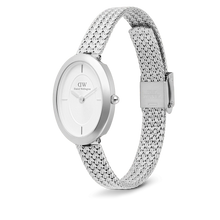 Charger l&#39;image dans la galerie, MONTRE Dame  Juliette Braided Mesh White Sunray Silver  DANIEL WELLINGTON DW00100884
