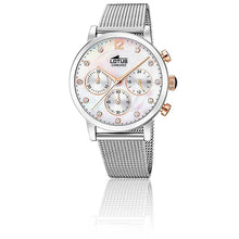 Charger l&#39;image dans la galerie, MONTRE LOTUS FEMME CHRONO ACIER NACRE 18676/1
