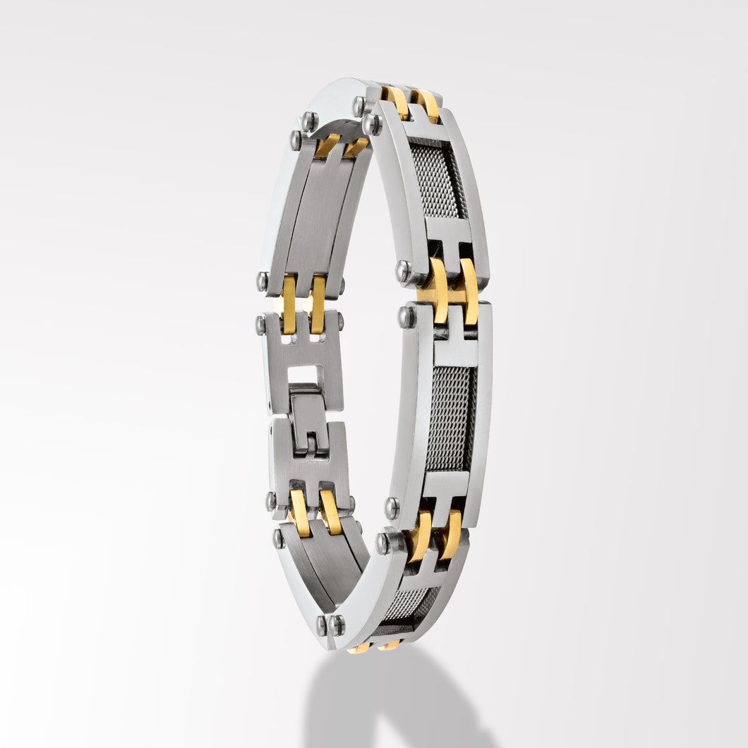 BRACELET ACIER BICOLORE JOURDAN ZEPHIR