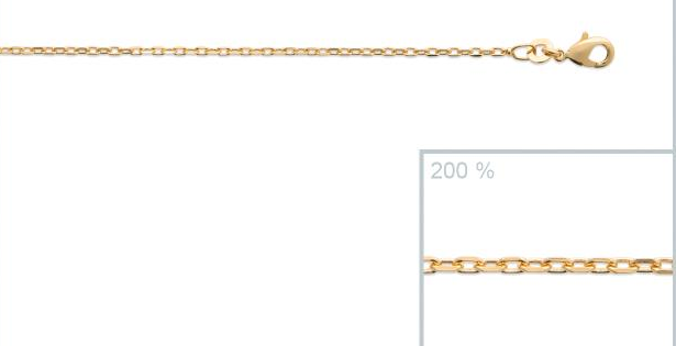 CHAINE Dame ou mixte PLAQUE OR MAILLE FORCAT