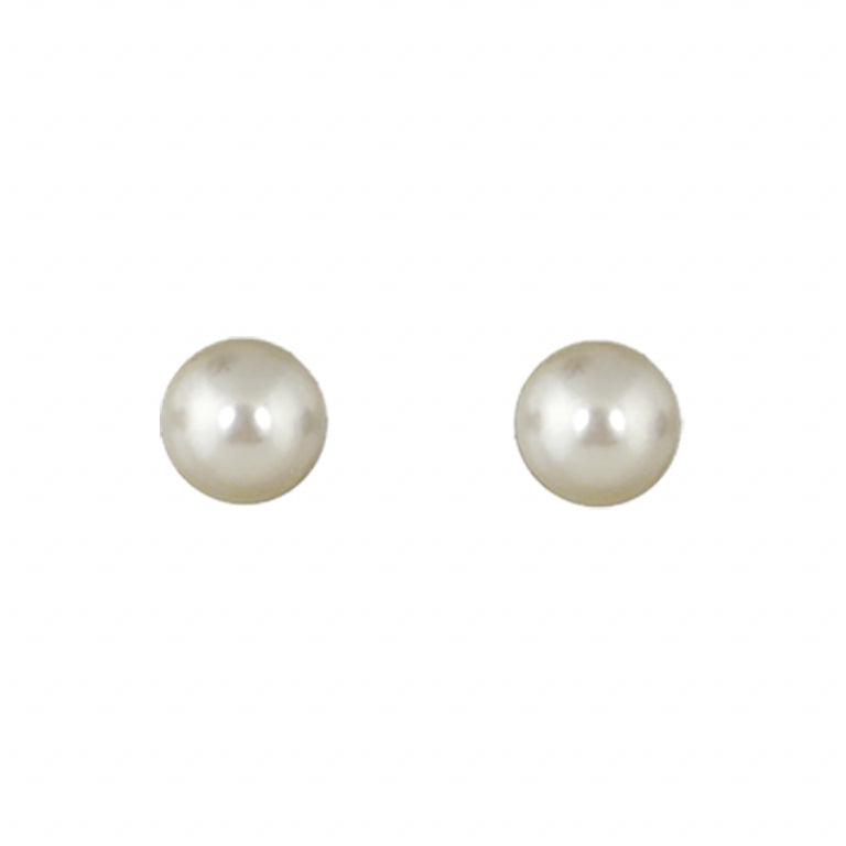 BOUCLES D'OREILLES Dame PLAQUÉ OR PERLES IMITATION  CREME