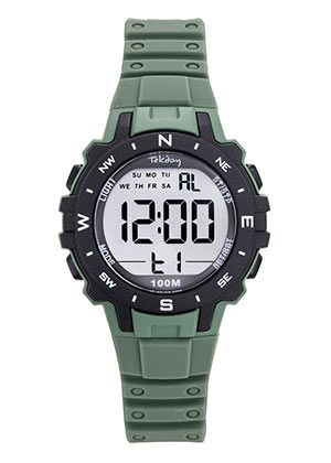 MONTRE Enfant/Junior TEKDAY DIGITAL VERT KAKI 654799