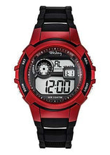 Charger l&#39;image dans la galerie, MONTRE JUNIOR TEKDAY DIGITAL PVC NOIR BOITIER ROUGE 655979
