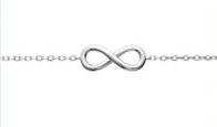 Charger l&#39;image dans la galerie, COLLIER ARGENT RHODIE MOTIF INFINI
