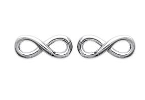 BOUCLES D OREILLES ARGENT RHODIE MOTIF INFINI  7498200