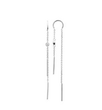 Charger l&#39;image dans la galerie, BOUCLES D OREILLES Femme PENDANTES ARGENT RHODIE OZ
