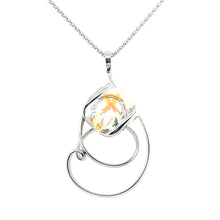 Charger l&#39;image dans la galerie, COLLIER ANDREA MARAZZINI OCTAGON PENDENTIF GINGER CRISTAL BLANC
